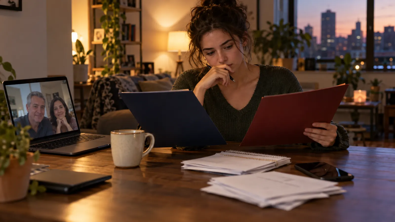 A recent graduate weighs two job offers alongside debt and family responsibilities.