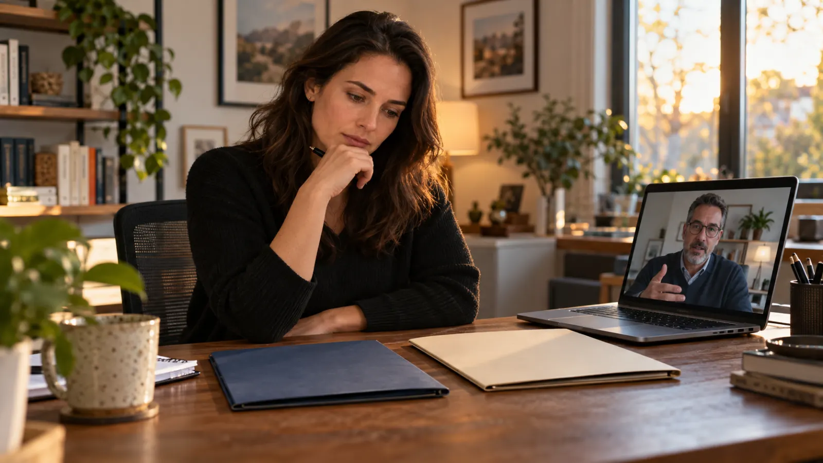A professional weighs a new opportunity while honoring existing commitments through an honest conversation.
