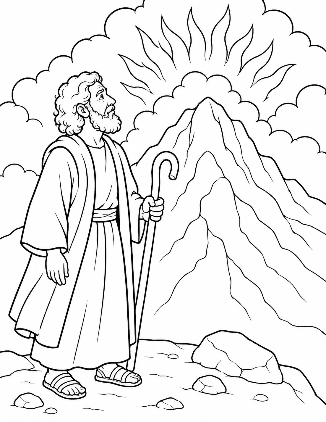 Moisés en el monte Sinaí