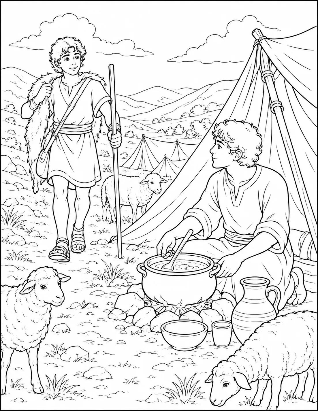 Jacob and Esau at Home