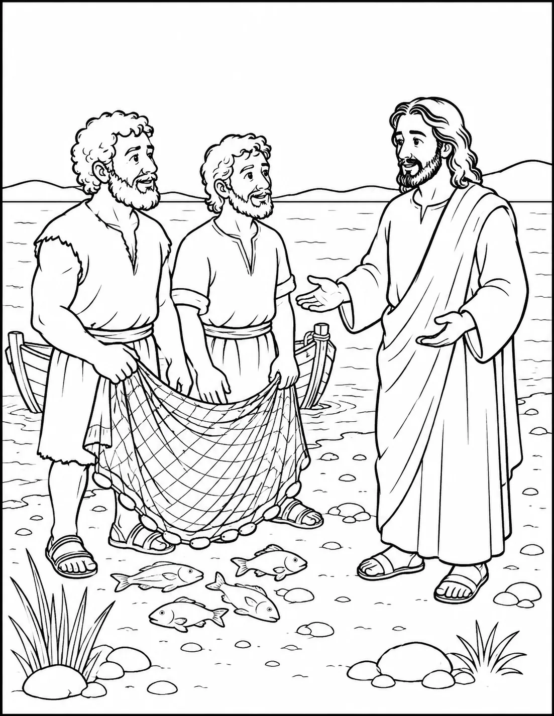 Jesús llama a los pescadores