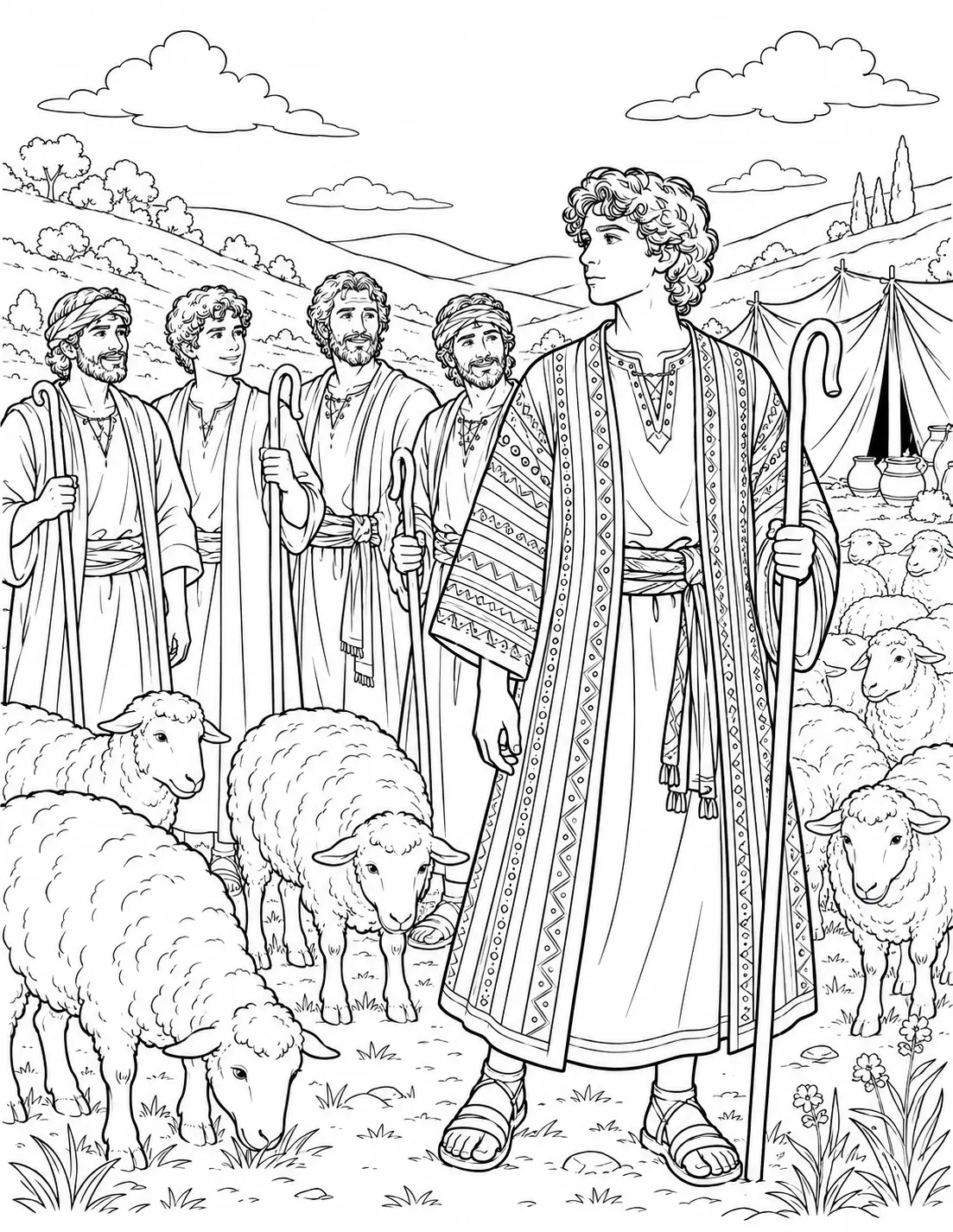 Joseph and His Brothers Care for the Flock